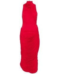 Magda Butrym - High-Neck Draped Dress - Lyst