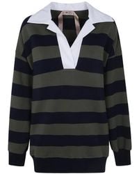 N°21 - Striped Cotton Hoodie - Lyst