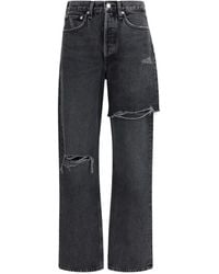 Agolde - Gerafelde Jeans Met Knoopsluiting En Vijf Zakken - Lyst