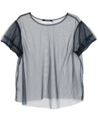 Susanne Bommer - Sheer Short-Sleeve T-Shirt - Lyst