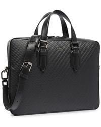 Lancel - Charlie Embossed Leather Briefcase - Lyst