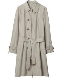 Burberry - Long Silk Car Coat - Lyst