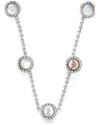 Emporio Armani - Mother-Of-Pearl Logo-Plaque Necklace - Lyst