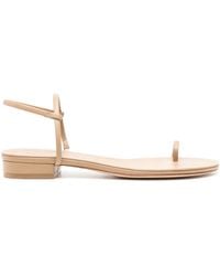 STUDIO AMELIA - Edith Flat Leather Sandals - Lyst