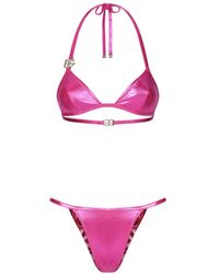 Dolce & Gabbana - Dg-logo High-shine Bikini Set - Lyst