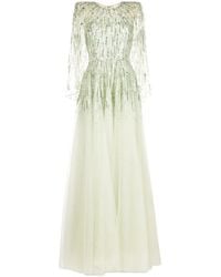 Jenny Packham - Sequin-Embellished Crystal-Detail Maxi Dress - Lyst