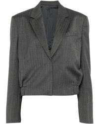 Juun.J - Cropped Notched-Lapel Blazer - Lyst