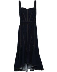 7 For All Mankind - Sweetheart-neck Fluted Dress - Lyst