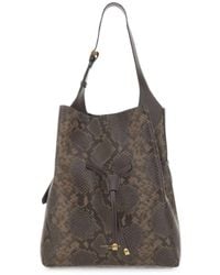 Gianni Chiarini - Sienna Python-Effect Leather Bucket Bag - Lyst