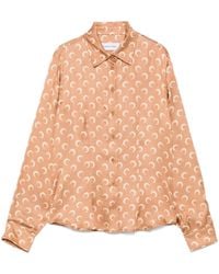 Marine Serre - Hemd mit Sichelmond-Print - Lyst