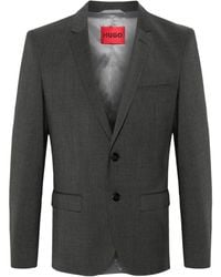 BOSS - Einreihiges Sakko Mit Fallendem Revers - Lyst