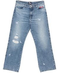 Carne Bollente - Distressed Embroidered Jeans - Lyst
