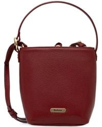Barbour - Mini Cedar Grained Leather Bucket Bag - Lyst