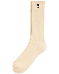 Ami Paris - Cotton Socks With Ami De Coeur - Lyst