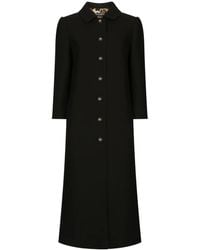 Dolce & Gabbana - Logo-Button Single-Breasted Coat - Lyst