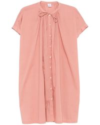 Aspesi - Gathered Tie-Fastening Mini Dress - Lyst