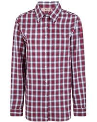 N°21 - Check-Pattern Logo-Embroidered Shirt - Lyst