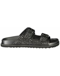 Laura Biagiotti - Crystal-Embellished Buckled Sandals - Lyst