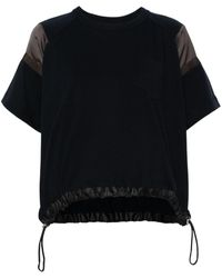Sacai - Panelled-design T-shirt - Lyst