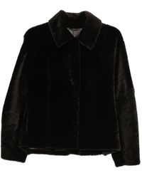 Manzoni 24 - Shearling-Finish Spread-Collar Jacket - Lyst