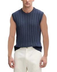 Sisley - Ribbed-Knit Sweater Vest - Lyst