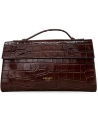 Avenue - Paloma Croc-Effect Leather Clutch Bag - Lyst