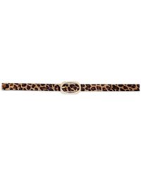 Anine Bing - Oval Buckle Leopard Print Belt - Lyst
