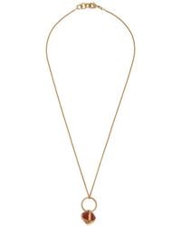 Jil Sander - Agate-Pendant Brass Necklace - Lyst