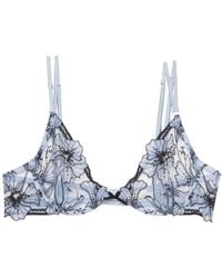 Fleur du Mal - Harper Embroidery Demi Bra - Lyst