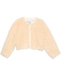 Source Unknown - Daye Shearling Cropped Jacket - Lyst