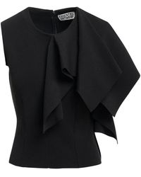 Essentiel Antwerp - Know Ruffled Asymmetric-Neck Blouse - Lyst