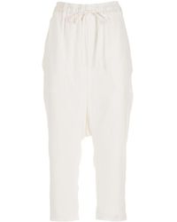 UMA | Raquel Davidowicz Silk Drop-crotch Cropped Trousers - White