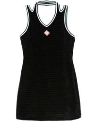 CASABLANCA - Textured Velvet Tennis Minidress - Lyst
