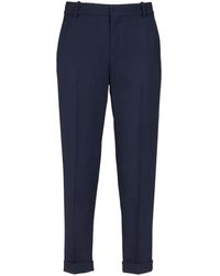 Balmain - Tapered Wool Tailored Trousers - Lyst