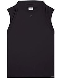 Courreges - Draped-Detail Cotton Tank Top - Lyst
