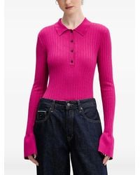 KARL LAGERFELD - Polo Boutonné Côtelé - Lyst