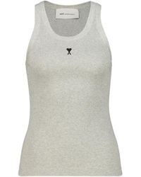 Ami Paris - Ami De Coeur Ribbed Tank Top - Lyst