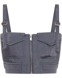 Dion Lee - Aviator Cropped Bustier Top - Lyst