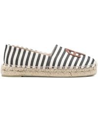 Anine Bing - Paloma Striped Logo Espadrilles - Lyst
