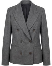Brunello Cucinelli - Double-Breasted Peak-Lapel Jacket - Lyst