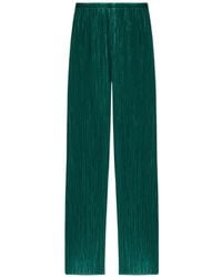 forte_forte - Plissé-Effect Wide-Leg Trousers - Lyst