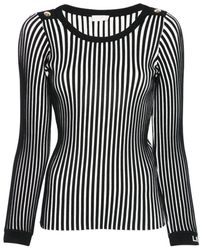 Liu Jo - Striped Button Top - Lyst