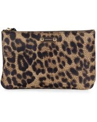 Borbonese - Leopard-Print Logo-Plaque Wallet - Lyst