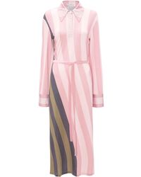 JW Anderson - Poloshirtkleid Mit Streifen - Lyst
