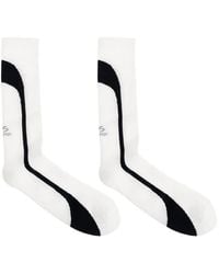 Balenciaga - Logo-Print Ribbed-Knit Socks - Lyst