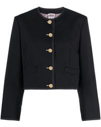 Thom Browne - Giacca Crop Con Dettaglio Rwb - Lyst