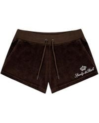 Juicy Couture - X&R Crystal-Embellished Mini Shorts - Lyst