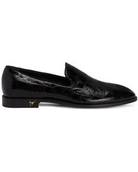 Giuseppe Zanotti - Gatien Crocodile-Effect Leather Loafers - Lyst
