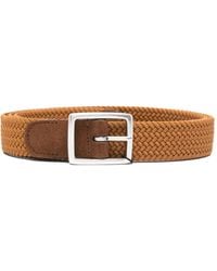 Dell'Oglio - Woven Suede Belt - Lyst
