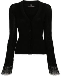 Ermanno Scervino - Lace-detail knitted cardigan - Lyst
